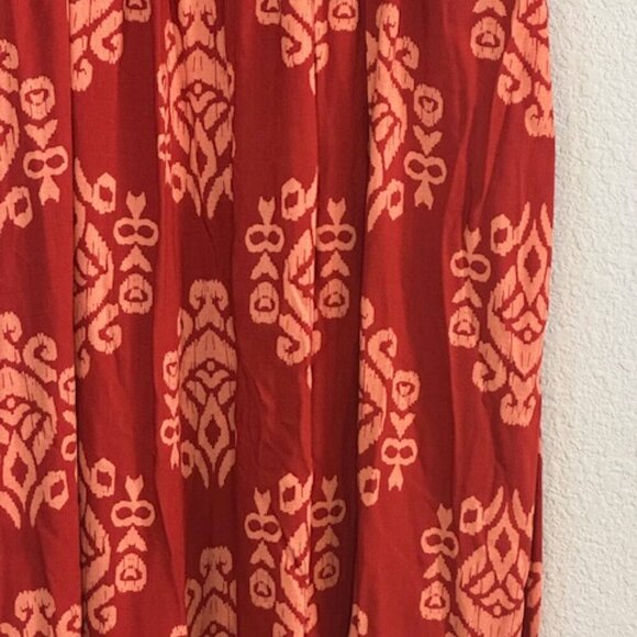 Juniors' As U Wish Brick Coral Square Neck Maxi Dress - Picture 6 of 7